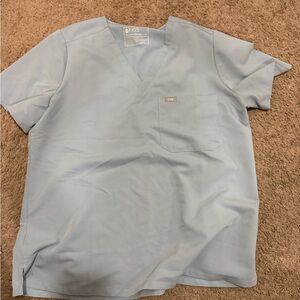 Figs Sky Blue scrub Shirt